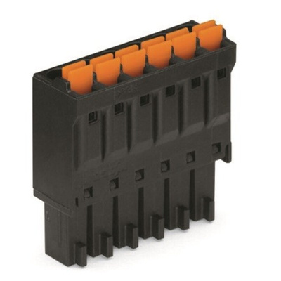 Wago 3.5mm Pitch 5 Way Pluggable Terminal Block, Plug