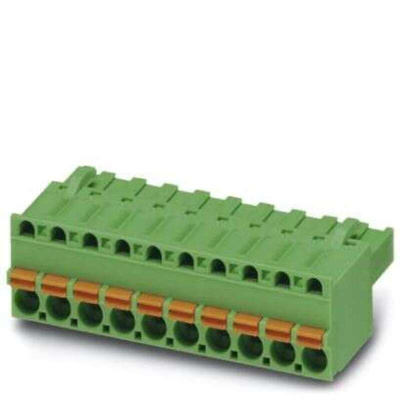 Phoenix Contact 5mm Pitch 4 Way Pluggable Terminal Block, Plug, Through Hole