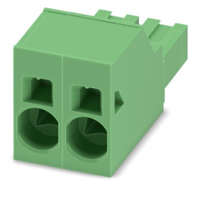 Phoenix Contact 10.16mm Pitch 2 Way Pluggable Terminal Block, Plug, Through Hole