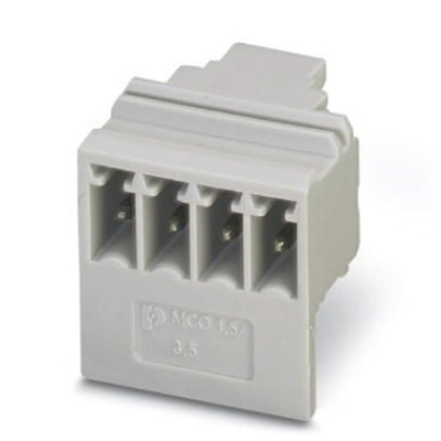 Phoenix Contact 3.5mm Pitch 4 Way Pluggable Terminal Block, Header