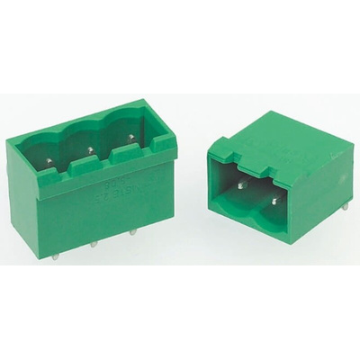 Phoenix Contact 5.08mm Pitch 14 Way Right Angle Pluggable Terminal Block, Header, Through Hole, Solder Termination