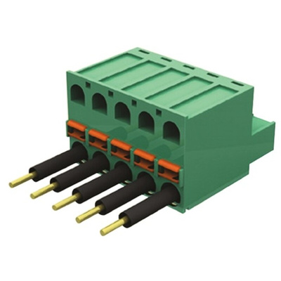 Amphenol Communications Solutions 5.08mm Pitch 3 Way Pluggable Terminal Block, Plug