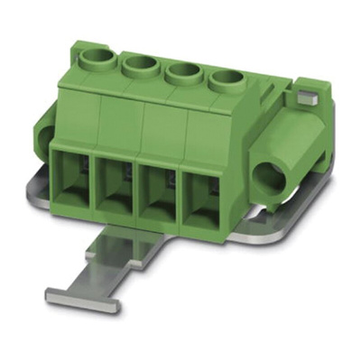 Phoenix Contact 7.62mm Pitch 4 Way Pluggable Terminal Block, Inverted Plug, Cable Mount, Screw Termination