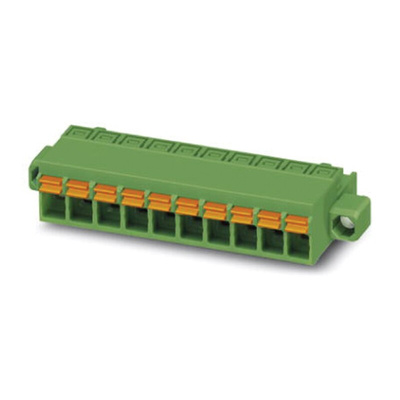 Phoenix Contact 5mm Pitch 9 Way Pluggable Terminal Block, Plug, Spring Cage Termination