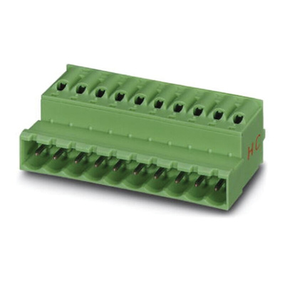 Phoenix Contact 5.08mm Pitch 10 Way Pluggable Terminal Block, Inverted Plug, Cable Mount, Spring Cage Termination