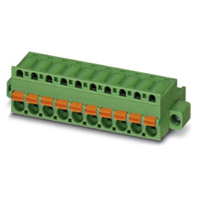 Phoenix Contact 5.08mm Pitch 20 Way Pluggable Terminal Block, Plug, Spring Cage Termination