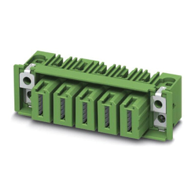 Phoenix Contact 15.0mm Pitch 4 Way Pluggable Terminal Block, Feed Through Header, Solder Termination