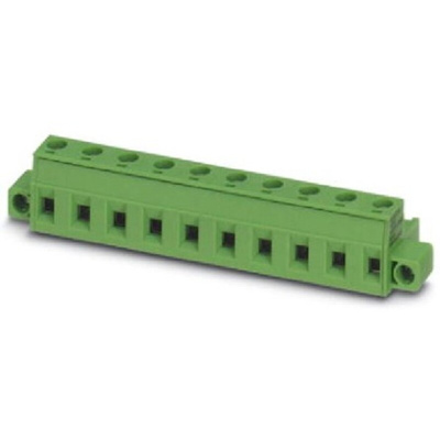 Phoenix Contact 7.62mm Pitch 9 Way Pluggable Terminal Block, Plug, Cable Mount, Screw Termination