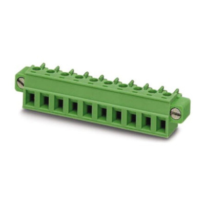 Phoenix Contact 7.62mm Pitch 7 Way Pluggable Terminal Block, Inverted Plug, Cable Mount, Screw Termination