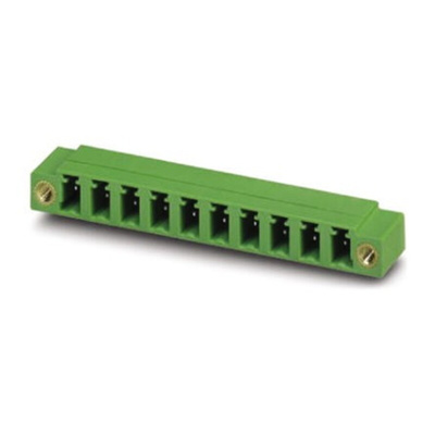 Phoenix Contact 5.08mm Pitch 10 Way Right Angle Pluggable Terminal Block, Header, Through Hole, Solder Termination