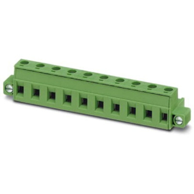 Phoenix Contact 7.62mm Pitch 6 Way Pluggable Terminal Block, Plug, Cable Mount, Screw Termination