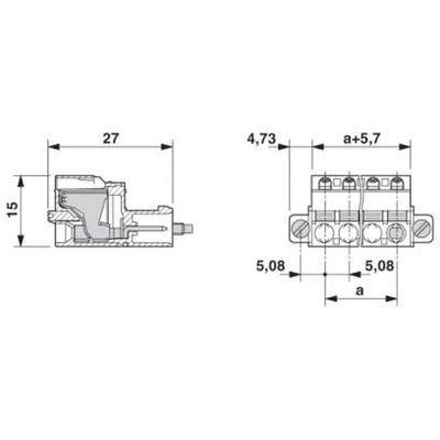 Phoenix Contact 5.08mm Pitch 14 Way Pluggable Terminal Block, Inverted Plug, Cable Mount, Spring Cage Termination