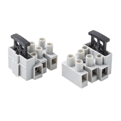 RS PRO Fused Terminal Block, 3-Way, 6.3A, Screw Termination