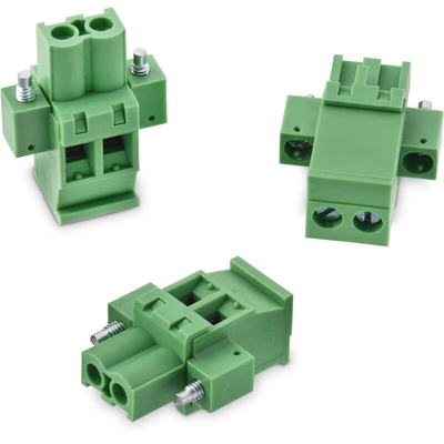 Wurth Elektronik 5mm Pitch 2 Way Horizontal Pluggable Terminal Block, Plug, Cable Mount, Solder Termination