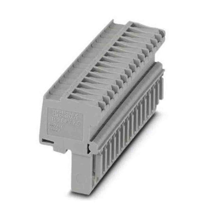 Phoenix Contact 15 Way Pluggable Terminal Block, Plug, DIN Rail, Spring Cage Termination