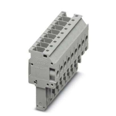 Phoenix Contact 9 Way Pluggable Terminal Block, Plug, DIN Rail, Screw Termination