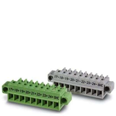 Phoenix Contact 9 Way Pluggable Terminal Block, Plug Kit, Surface Mount