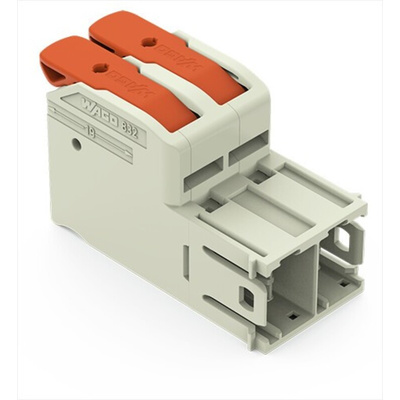 Wago 10.16mm Pitch 2 Way Pluggable Terminal Block, Plug