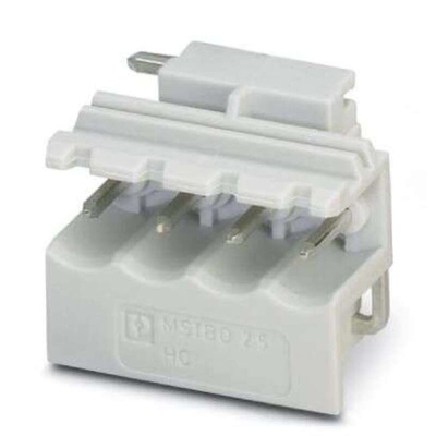 Phoenix Contact 5mm Pitch 4 Way Right Angle Pluggable Terminal Block, Header