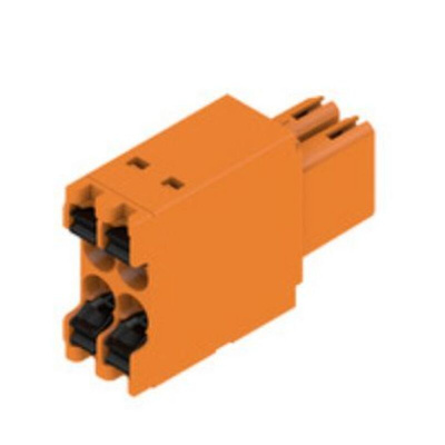 Weidmuller 3.5mm Pitch 4 Way Pluggable Terminal Block, Plug, PCB Mount
