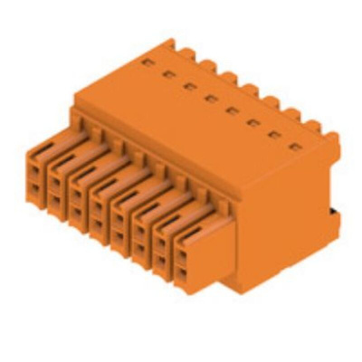 Weidmuller 2.5mm Pitch 16 Way Pluggable Terminal Block, Plug, PCB