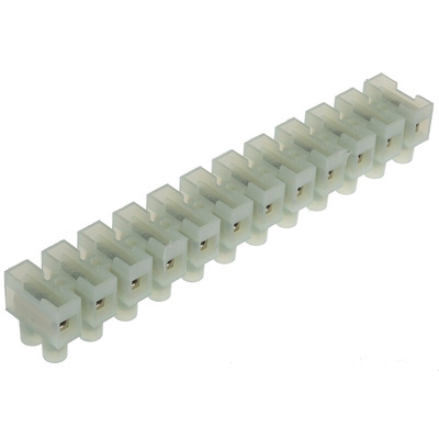 RS PRO Non-Fused Terminal Block, 12-Way, 50A, 10 mm² Wire, Screw Down Termination