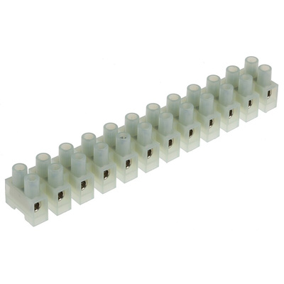 RS PRO Non-Fused Terminal Block, 12-Way, 50A, 10 mm² Wire, Screw Down Termination
