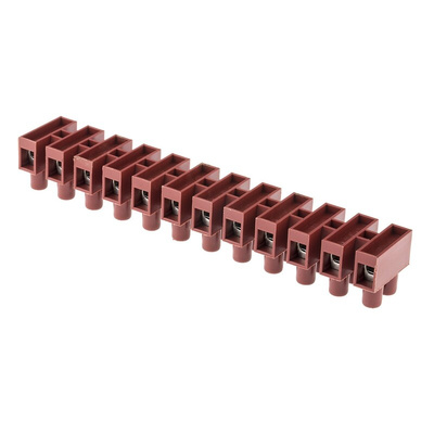 RS PRO Non-Fused Terminal Block, 12-Way, 41A, 6 mm² Wire, Screw Down Termination