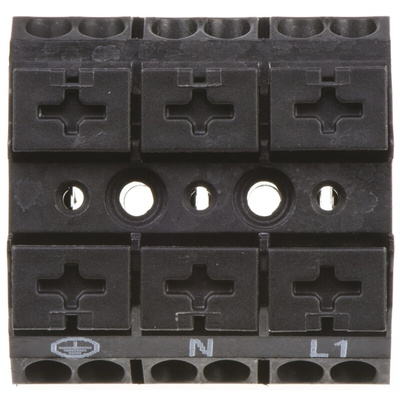 Wago 862 Series Terminal Strip, 3-Way, 32A, 20 → 12 AWG, Wire, Push-In Cage Clamp Termination