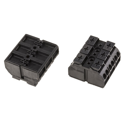 Wago 862 Series Terminal Strip, 3-Way, 32A, 20 → 12 AWG, Wire, Push-In Cage Clamp Termination