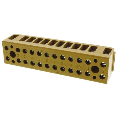 Weidmuller SAK Series Non-Fused Terminal Block, 12-Way, 32A, 22 → 12 AWG Wire, Screw Termination