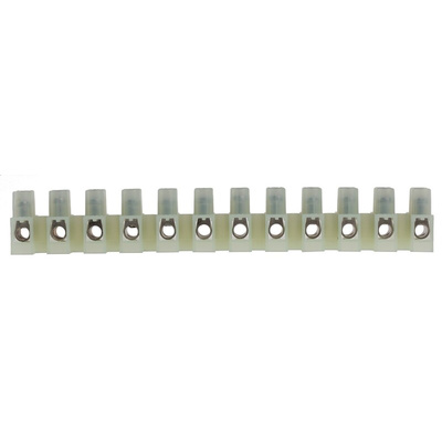 RS PRO Non-Fused Terminal Block, 12-Way, 41A, 6 mm² Wire, Screw Down Termination