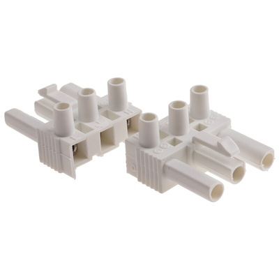 RS PRO Non-Fused Terminal Block, 3-Way, 16A, 2.5 mm² Wire, Screw Down Termination