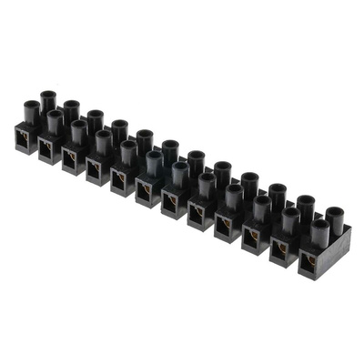 RS PRO Terminal Strip, 12-Way, 32A, 6 mm² Wire, Screw Termination