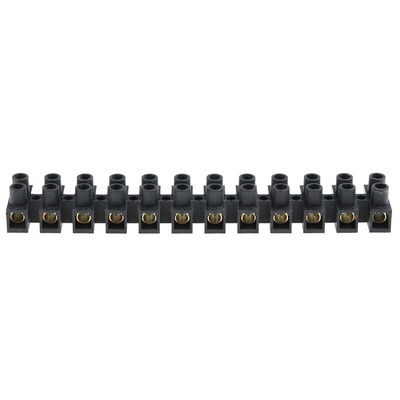 RS PRO Terminal Strip, 12-Way, 76A, 16 mm² Wire, Screw Termination