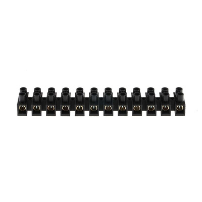 RS PRO Terminal Strip, 12-Way, 57A, 10 mm² Wire, Screw Termination