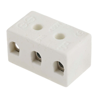 RS PRO Non-Fused Terminal Block, 3-Way, 57A, 8 AWG Wire, Screw Down Termination