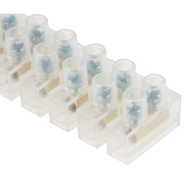 RS PRO Non-Fused Terminal Block, 12-Way, 3 → 24A, 12 AWG Wire, Screw Termination