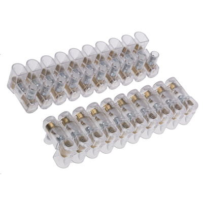 RS PRO Non-Fused Terminal Block, 10-Way, 24A, 2.5 mm² Wire, Screw Termination