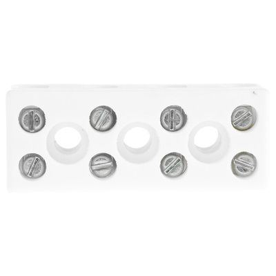 RS PRO Non-Fused Terminal Block, 4-Way, 5 → 32A, 12 AWG Wire, Screw Down Termination