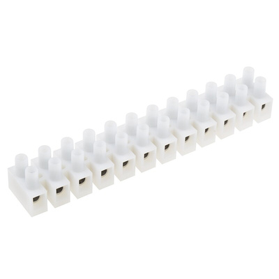 RS PRO Non-Fused Terminal Block, 12-Way, 10 → 57A, 8 AWG Wire, Screw Termination