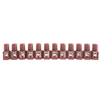 RS PRO Non-Fused Terminal Block, 12-Way, 17.5A, 16 AWG Wire, Screw Termination