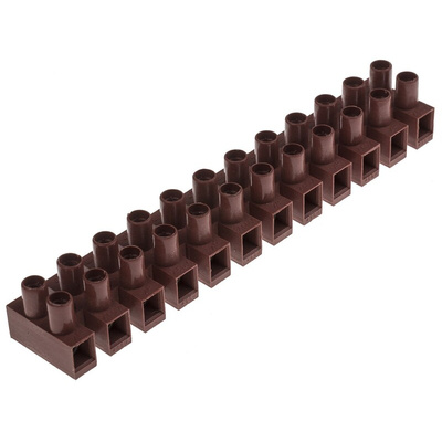 RS PRO Non-Fused Terminal Block, 12-Way, 41A, 10 AWG Wire, Screw Termination