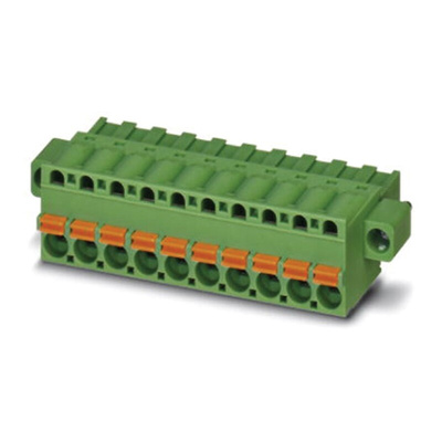 Phoenix Contact 5mm Pitch 9 Way Pluggable Terminal Block, Plug, Spring Cage Termination