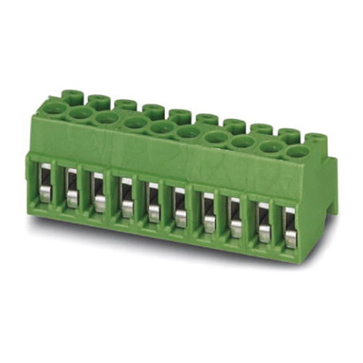 Phoenix Contact 3.5mm Pitch 16 Way Pluggable Terminal Block, Plug, Screw Termination