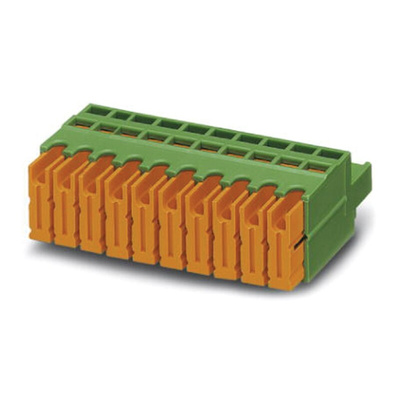 Phoenix Contact 5.08mm Pitch 16 Way Pluggable Terminal Block, Plug, Screw Termination