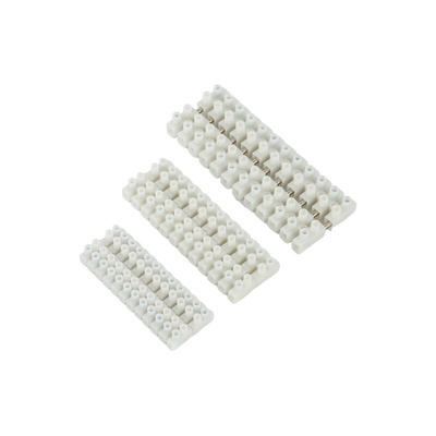 RS PRO Non-Fused Terminal Block, 12-Way, 5 → 32A, 10 AWG Wire, Screw Termination