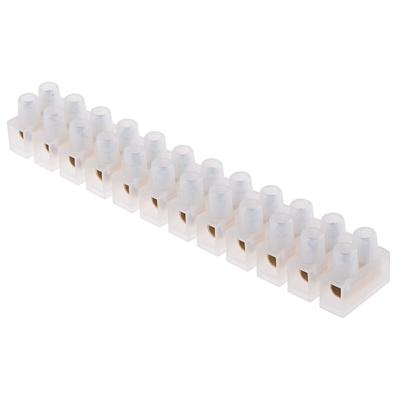 RS PRO Non-Fused Terminal Block, 12-Way, 60 → 101A, 4 AWG Wire, Screw Down Termination