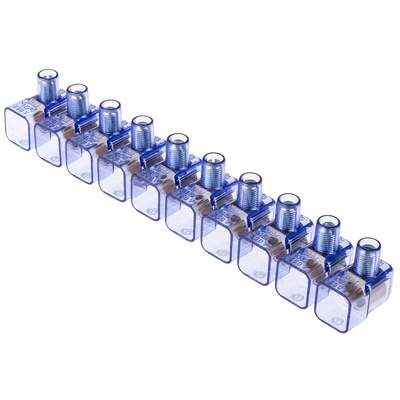 RS PRO Non-Fused Terminal Block, 10-Way, 16 mm² Wire, Screw Termination