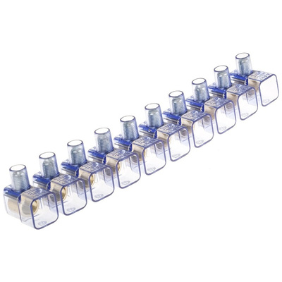 RS PRO Non-Fused Terminal Block, 10-Way, 16 mm² Wire, Screw Termination